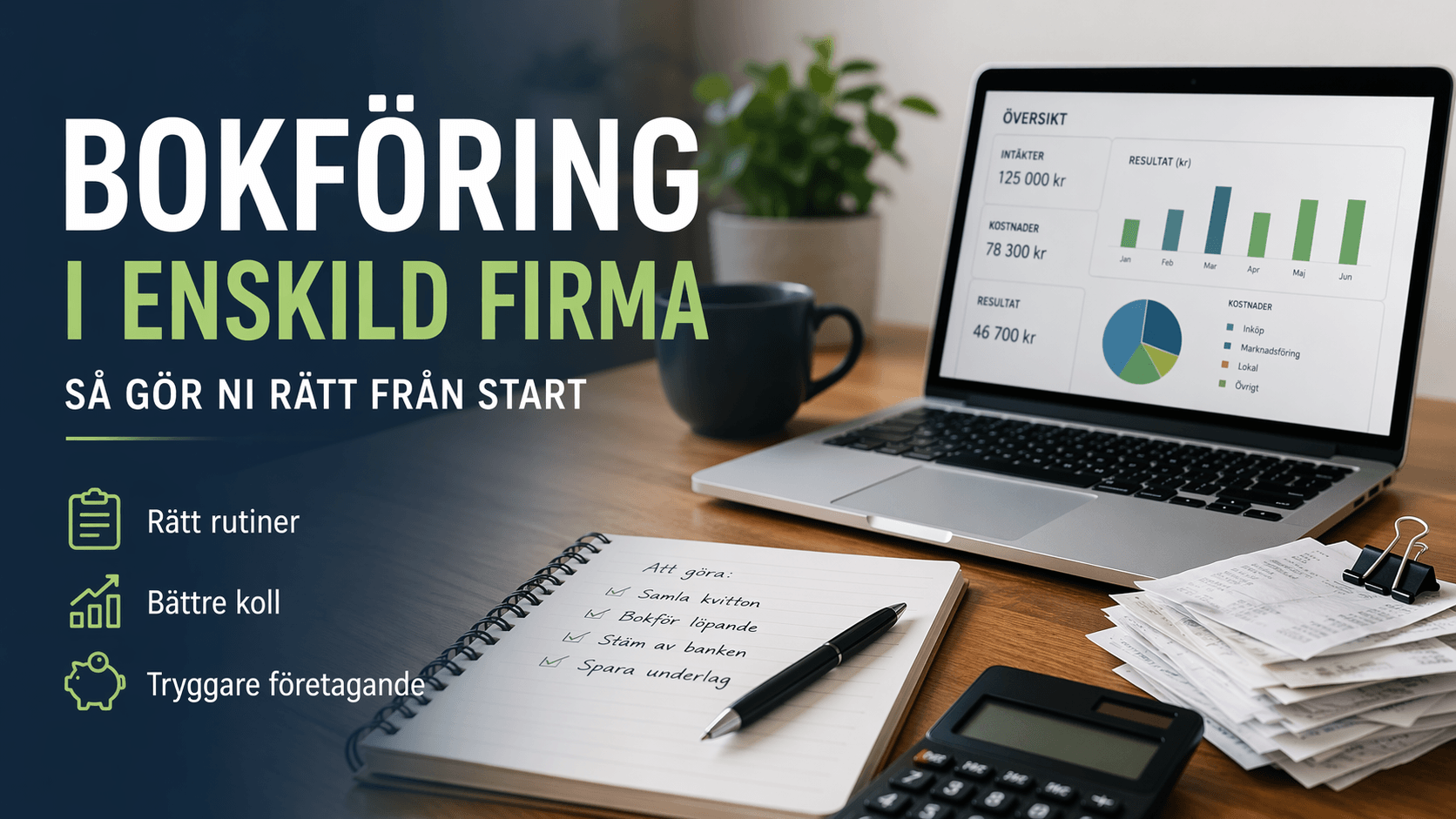 Bokföring i enskild firma – så gör ni rätt från start