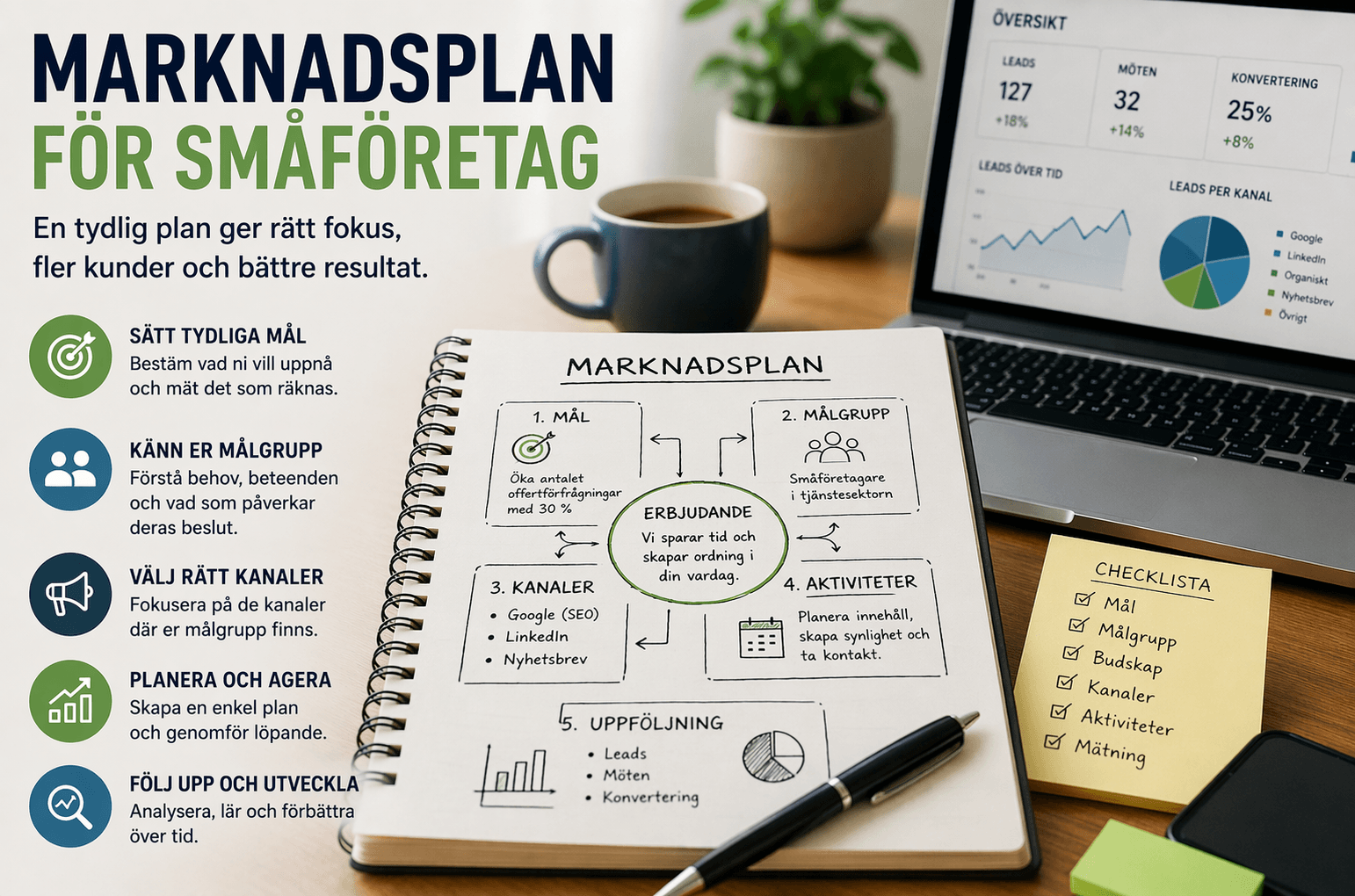 Marknadsplan för småföretag – så bygger ni en plan som håller