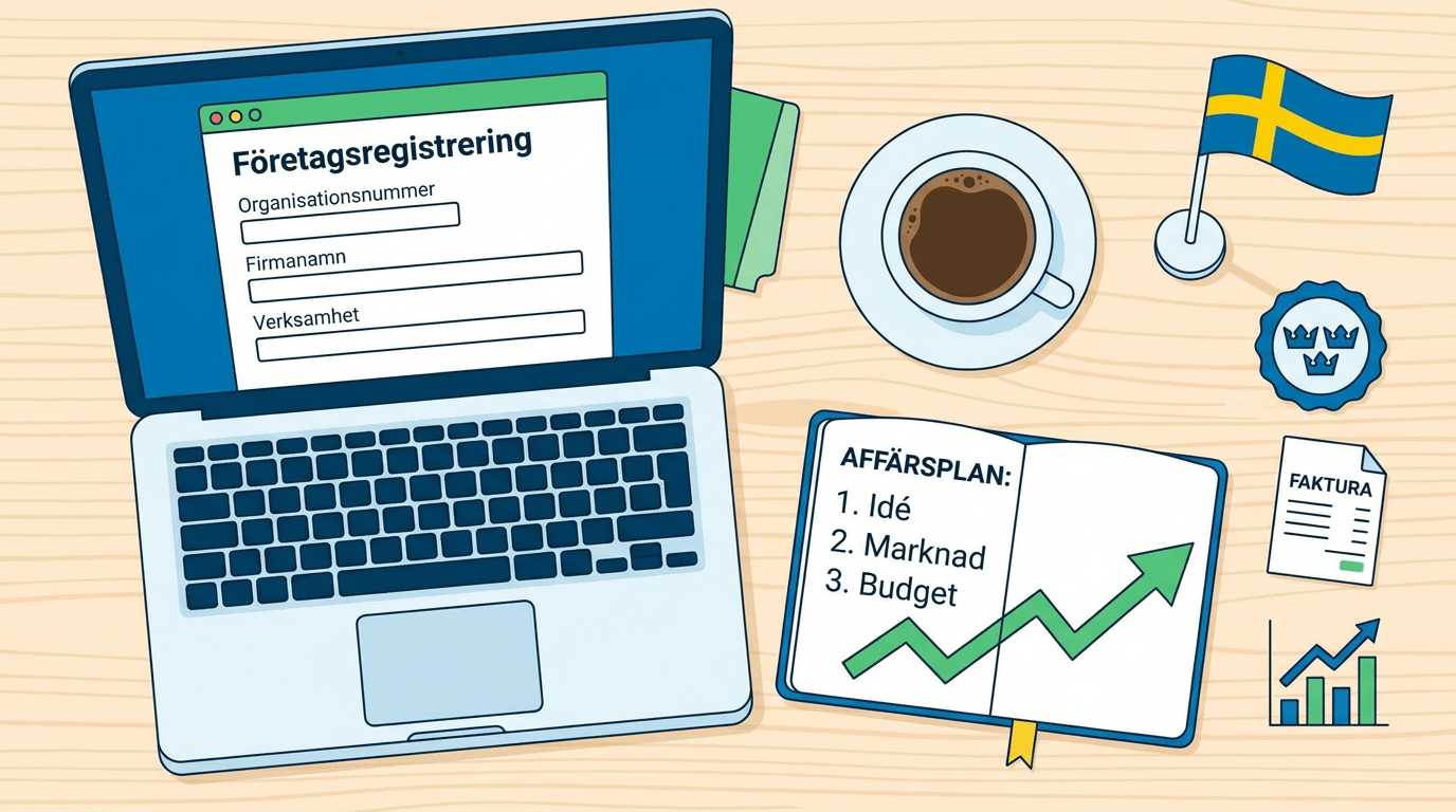 Starta företag 2026 – komplett guide från idé till start
